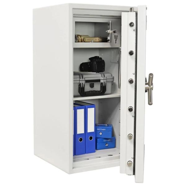 Rottner Wertschutzschrank EN4 Projekt 100 Fire Premium Doppelbartschloss lichtgrau T05949